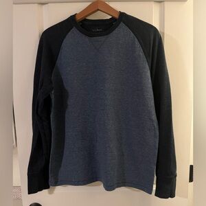 LL Bean/Men's Cotton Slightly Fitted Long-Sleeve/Color: Blue/Size: Medium